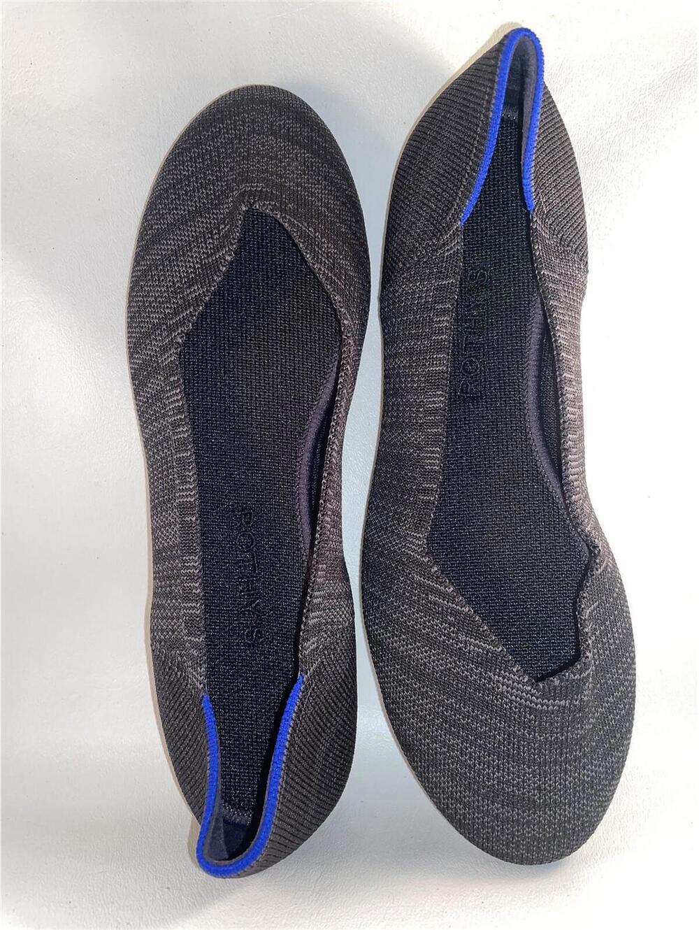 Rothy's The FLAT Heather Black Loafer Women's Round Toe Shoes Slip Ons 8.5 New